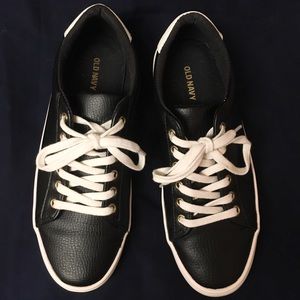 Black and white sneakers